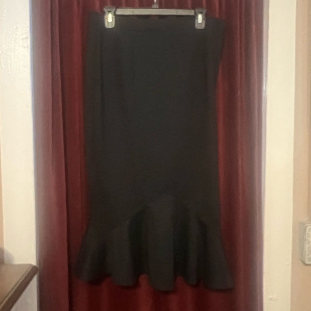 VfEmage Black Midi Skirt